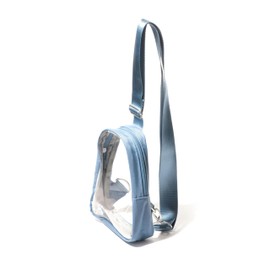 Baggallini Women's Clear Stadium Mini Sling, Cornflower