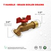 Midline Valve S3522 Boiler Drain Valve, with T-Handle 1/2 in.