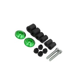 Motoforti Pair Universal Aluminum Alloy 7/8 Inch Motorcycle Handlebar Grip Bar End Cap Green Long-lasting