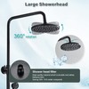 NeierThodore Luxury ORB Bathroom Shower Faucet Dual Handles Wall-Mounted Shower