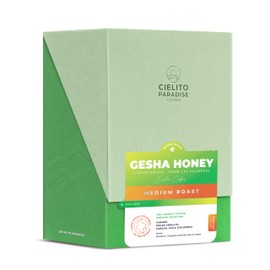 Medium Roast Gesha Honey Coffee - Whole Bean from Garzón Huila, Colombia, Single Origin, Exotic Notes of Mandarin, Tangelo, Strawberry & Grape, 12oz