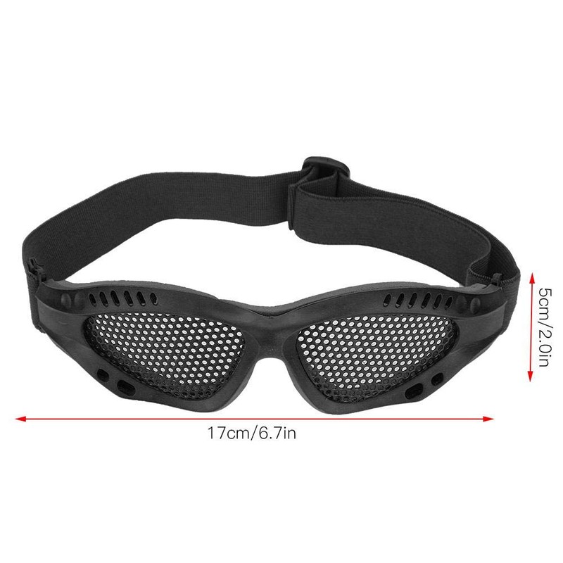 Tbest Tactical Mesh Eye Protection,Airsoft Mesh Goggles Protective Adjustable Metal