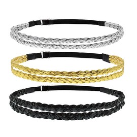 ARHZ Hippie Hair Band Hippie Hair Accessories Brown Women's Hair Band - Suede Simple and Plain Braided Hairband, One Size Thin Headband - Wedding Vintage Headband Original Boho