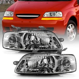 KEEKPO - For 2004-2007 Chevy Aveo 06-08 Aveo5 Hatchback Factory Style Headlights Headlamps Pair Replacement Left+Right