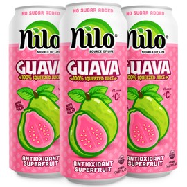 NILO Guava Juice | 100% Squeezed Guayaba Pink Guava | NO Sugar added | NOT From Concentrate | 16.57 oz (Pack of 12)
