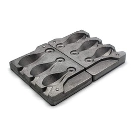 Adygil Bank Sinker Mold with 3 Cavities and 4.5.6-Ounce,Without Handle