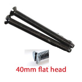 Black Nickel Flat Head Long Electrical Socket Switch Screws (10, 40mm)