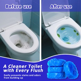 KUKUGO Toilet Bowl Cleaner Tablets, Easy-to-Use & Powerful Cleaning