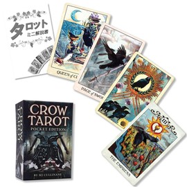 Crow Tarot Pocket Edition (Crow Tarot Pocket Edition) with Tarot Divination Manual (English Language Not Guaranteed)
