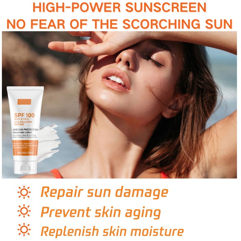 2pcs Sunscreen Spf 100 - Face Sunscreen - Waterproof Spf