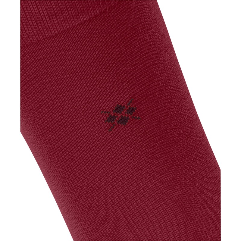 Burlington Bloomsbury Socks Opaque Warming Effect Virgin Wool, Red (Cranberry