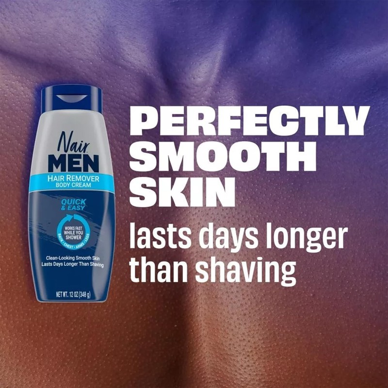Nair Men Hair Removal Body Cream, 12 Ounce (Pack of