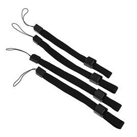 Create idea 4 x Wrist Strap Lanyard Wrist Strap for Remote Control Game Controller, 16 cm, Black [Video Game]