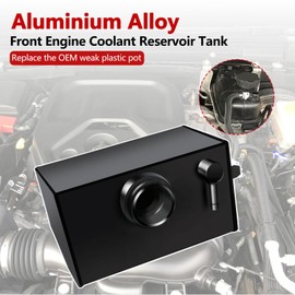 Ryansunoro Engine Coolant Reservoir Tank for Jeep JLU 2018-2024, Aluminium Alloy Front Engine Coolant Reservoir Tank for 2020-2024 Gladiator JT 2.0&3.6L Model, Replacement# 68364312AC