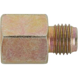 Premium Adapter Fitting, 1/8 Inch NPT to 3/8 Inch-24 IFM, Steel Construction, Yellow Zinc-Coated for Rust Prevention, Universal Application, 3/8"-24 Inverted Flare Male to 1/8" NPT Female