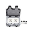 Outdoor Socket with USB Ports IP66 Weatherproof for Wet Room