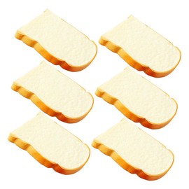 BESPORTBLE 6pcs Lifelike Simulated Bread Model Fake Bread Slice Adornment for Kitchen Decor Photography Props and Home Decoration Pu Material Toast Slice Models