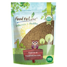 Food to Live Organic Brown Flaxseed Meal, 1 Pound – Non-GMO, Kosher, Cold-Milled from Raw Whole Seeds, Pure Powder, Vegan Superfood, Bulk, Rich in Omega-3 Ground Flax, Keto Friendly