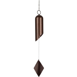 Wind Chimes - Deep Resonance Serenity Bell - 27in Metal Windbell Chime - Wind Chimes for Outside, Porch, Patio or Garden Decor by Pure Garden (Bronze)