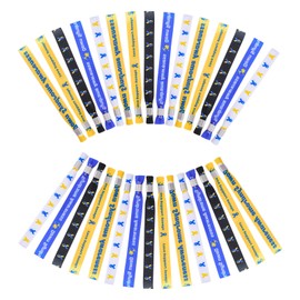 WANDIC 30 PCS Down Syndrome Awareness Ribbon Bracelets,Adjustable Polyester Wristbands Awareness Bracelets for Charity Events