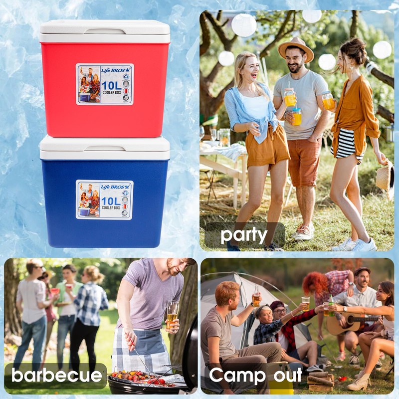 LifeBROS 11qt 19qt Insulated Portable Cooler Leak-Proof Airtight Ice Chest