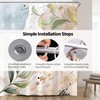 oolygoo Abstract Boho Leaf Shower Curtain 72"X72" Pink Blue Shower
