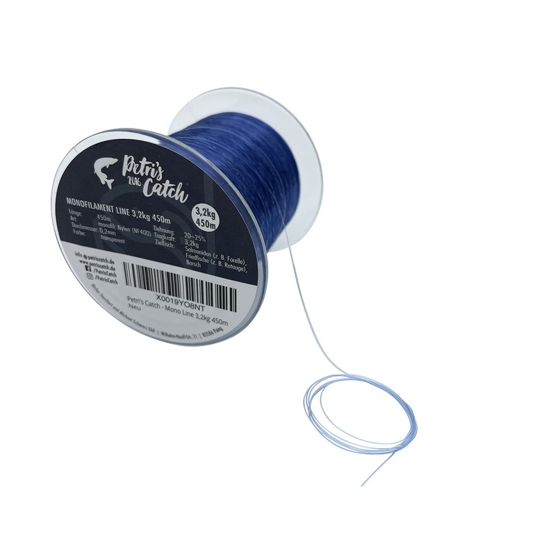 PetrisCatch Monofilament Predator Fishing Line, 450 m, 3.2 kg, 0.2
