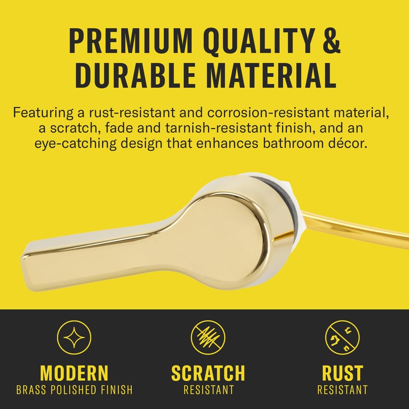 Qualihome Front Mount Toilet Handle, Universal Toilet Flush Handle, Elegant