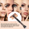2PCS Nose Contour Brushes, 2-In-1 U-Shaped Brush and Fluffy Brush,