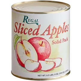 Generic Solid Pack Sliced Apples #10 Can - 6/Case