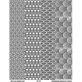 Framework Full Length Low Relief Texture Sheet, 10in x 2in Each of Windows, Bridges, Chevrons, and Arched.
