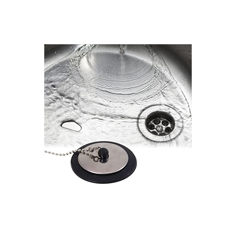 DBOO 2 Pack Universal Bathtub Plug And Chain Drain Stopper