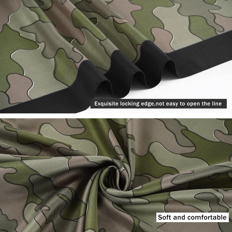 GERINLY Army Camo Wild Rag, Camp Style Cowboy Scarf Square,