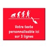 Mygoodprice Dekoschild Evolution Tauchen, Aluminium, personalisierbar, 20 x 15 cm
