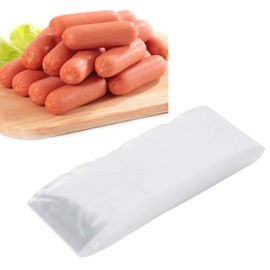 Sausage Casing, Sausage Filling Shell 50m x 50mm Food Grade Plastic Inedible Sausage Ham Hot Dog Casing Shell for Sausage Making