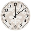 Wood Wall Clocks Battery Operated Non Ticking Cream White Regalia
