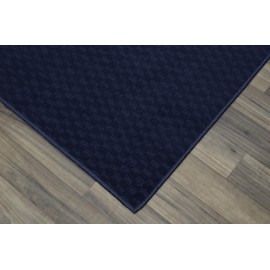 Garland Rug Medallion 3' x 12' Navy Non Slip Polypropylene Area Rug- Ideal for Living Rooms & Hallways, Stylish & Durable for High-Traffic Areas