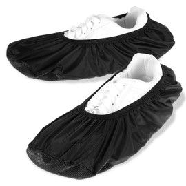 Lusofie Bowling Shoe Covers Oxford Cloth Anti-Slip Shoe Protector Covers Waterproof Reusable Bowling Shoe Covers for Bowling Easy-On for Men Women Adult (Size L)