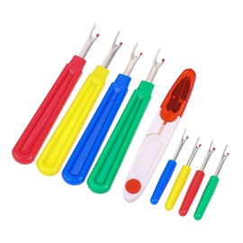 Thread Cutting Scissors Sewing Ripper Thread Cutting Sewing Tools Craft Supplies Embroidery Sewing Tools 9 Piece Set Plastic Handle with Safety Cap