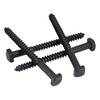 Rustic Square Lag Screws, Ruspert Weatherproof Coating, Black Exterior Lag