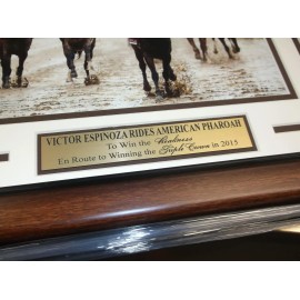 PREAKNESS Triple Crown WINNER AMERICAN PHAROAH Victor Espinoza FRAMED 8X10 PHOTO