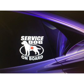Set Of 2 “SERVICE DOG ON BOARD" Dog Sticker Vehicle/Window 5.5"x5.5" disability