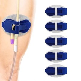 5 Catheter Stabilisation Patches for Foley, PEG and G-Tubes, Blue