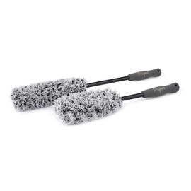 Premium Microfiber Wheel Brushes for Scratch-Free Detailing - 2 Pack Soft Wheel Brushes for Car Detailing, Car Wheel Cleaning Brush, Wheel Brush for car Detailing, Car Wheel Brush Kit