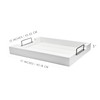 AuldHome Design Rustic Wood Serving Tray (White); Wooden Farmhouse Shiplap
