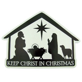 Keep Christ in Christmas Nativity Stable 8-inch Auto Magnet Decoration