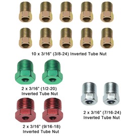 Nstarsmotor 25 ft 3/16 True Copper-Nickel Alloy Brake Line Kit Complete Replacement Brake or Fuel Tubing (Includes 16 Fittings), Easy to bend, SAE Thread, Inverted Flare, Rust Proof