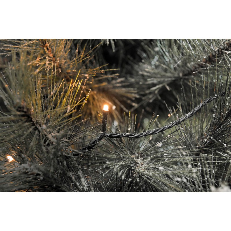 Konstsmide LED Lichterkette, mit Glimmereffekt, 160 bernsteinfarbene Dioden (80 glimmend),