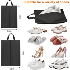 4Pcs Portable Oxford Fabric Shoe Bags,Portable Travel Shoe Organizer Oxford Fabric Travel Shoe Bag with Zipper,Portable Nylon Shoe Bag with Zipper,Travel Nylon Shoe Bags,2Pcs Small and 2Pcs Medium