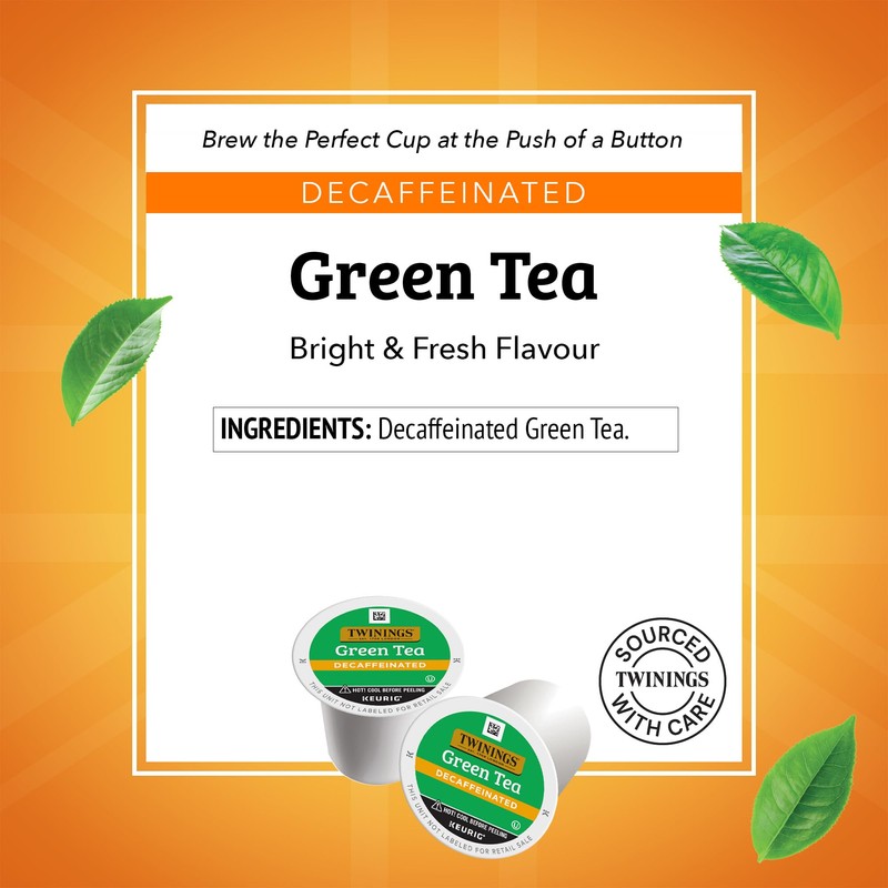 Twinings Decaffeinated Green Tea K-Cup Pods for Keurig, 24 Count